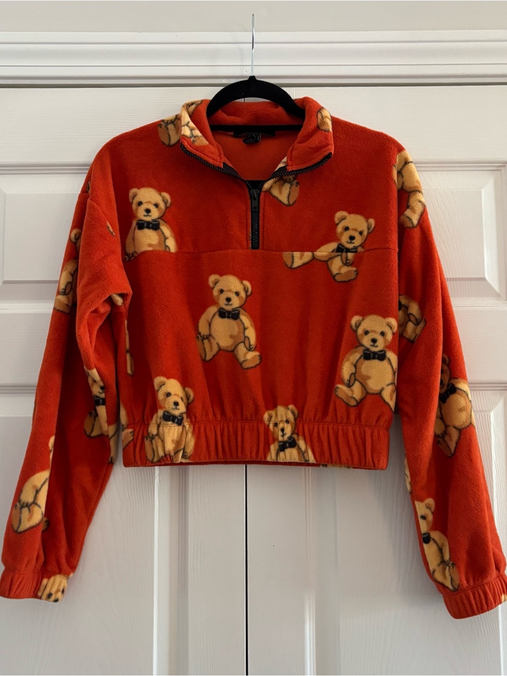 Forever 21 Teddy Bear Fleece Quarter Zip